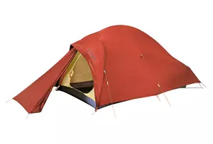 Tente rouge vaude pour le camping - tente compacte pour le voyage à vélo