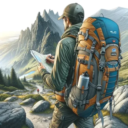 Un randonneur avec le sac à dos Millet Ubic 20 en montagne, illustrant ses caractéristiques et sa polyvalence.