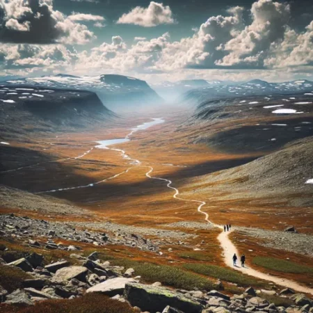 Vue impressionnante du plateau de Hardangervidda, une région sauvage parfaite pour la randonnée en Europe.